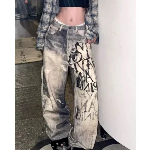 Wijde Broek Dames Denim