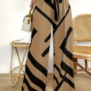 Wijde Broek Dames Taupe