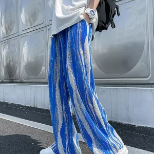 Wijde Broek Heren Blauw