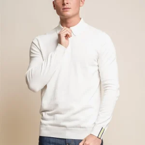 Falcao Ecru - Pullover Heren met Rits - Cavani