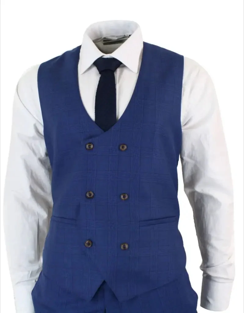 Blauw pak | Driedelig kostuum | George - Afbeelding 6