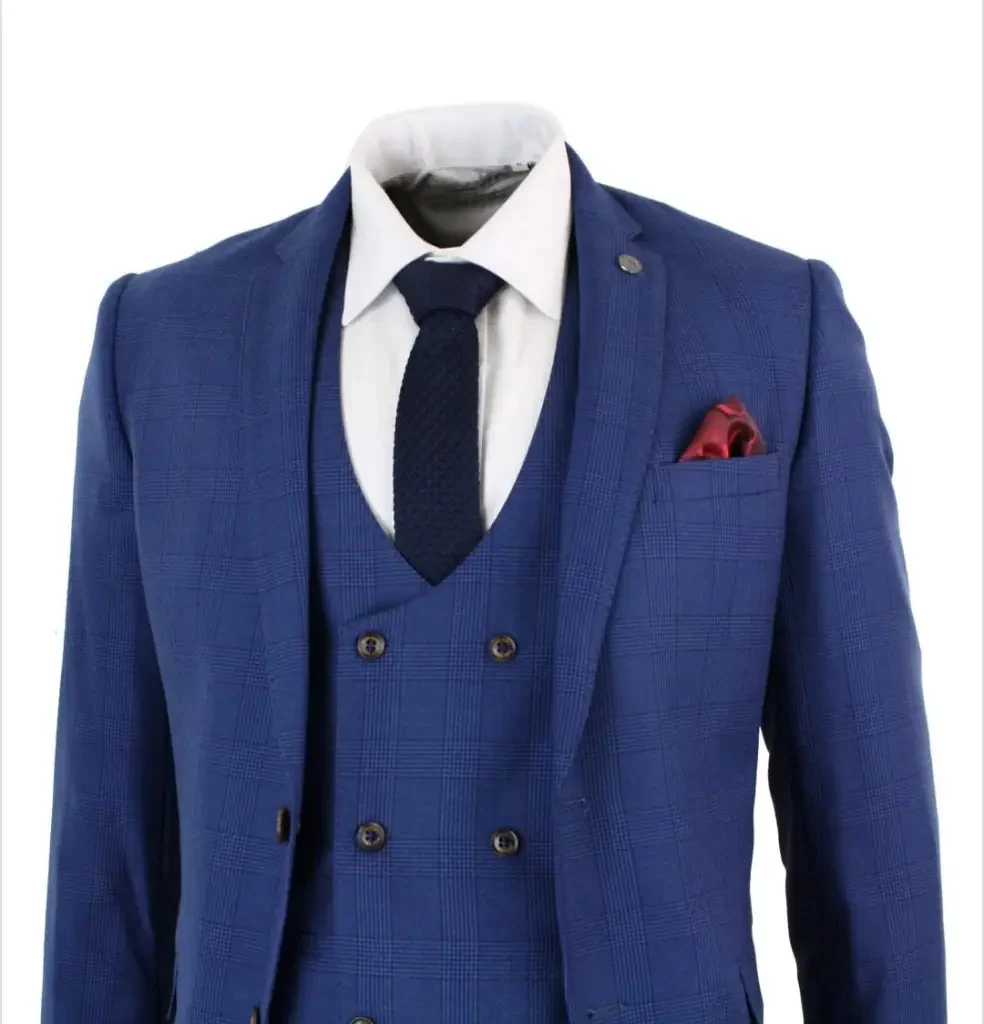 Blauw pak | Driedelig kostuum | George - Afbeelding 5