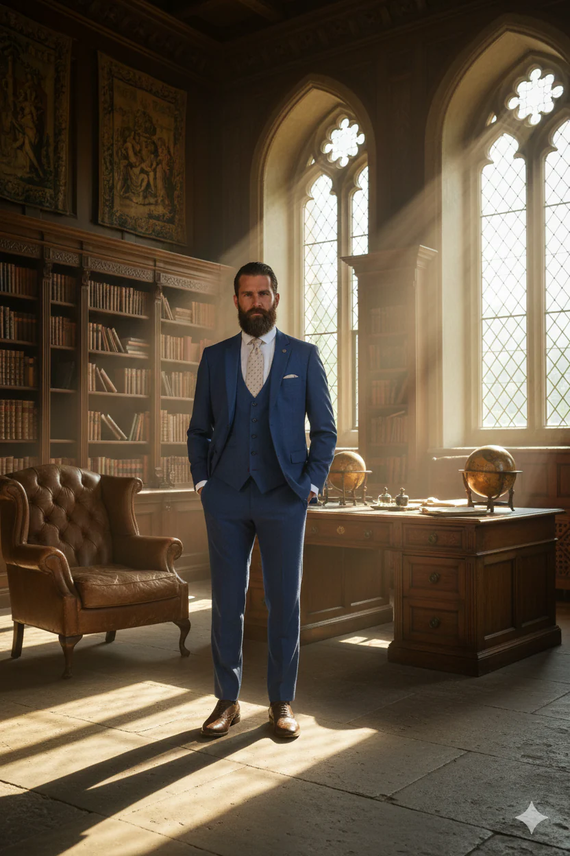 3-delig Heren Kostuum - Marc Darcy Ashley Navy - Afbeelding 3