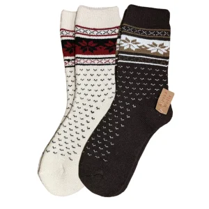 green-goose Alpaca Herensokken - 2 Paar - wit/bruin - 95%