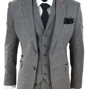 Cavani - Driedelig pak - Martez grey tweed