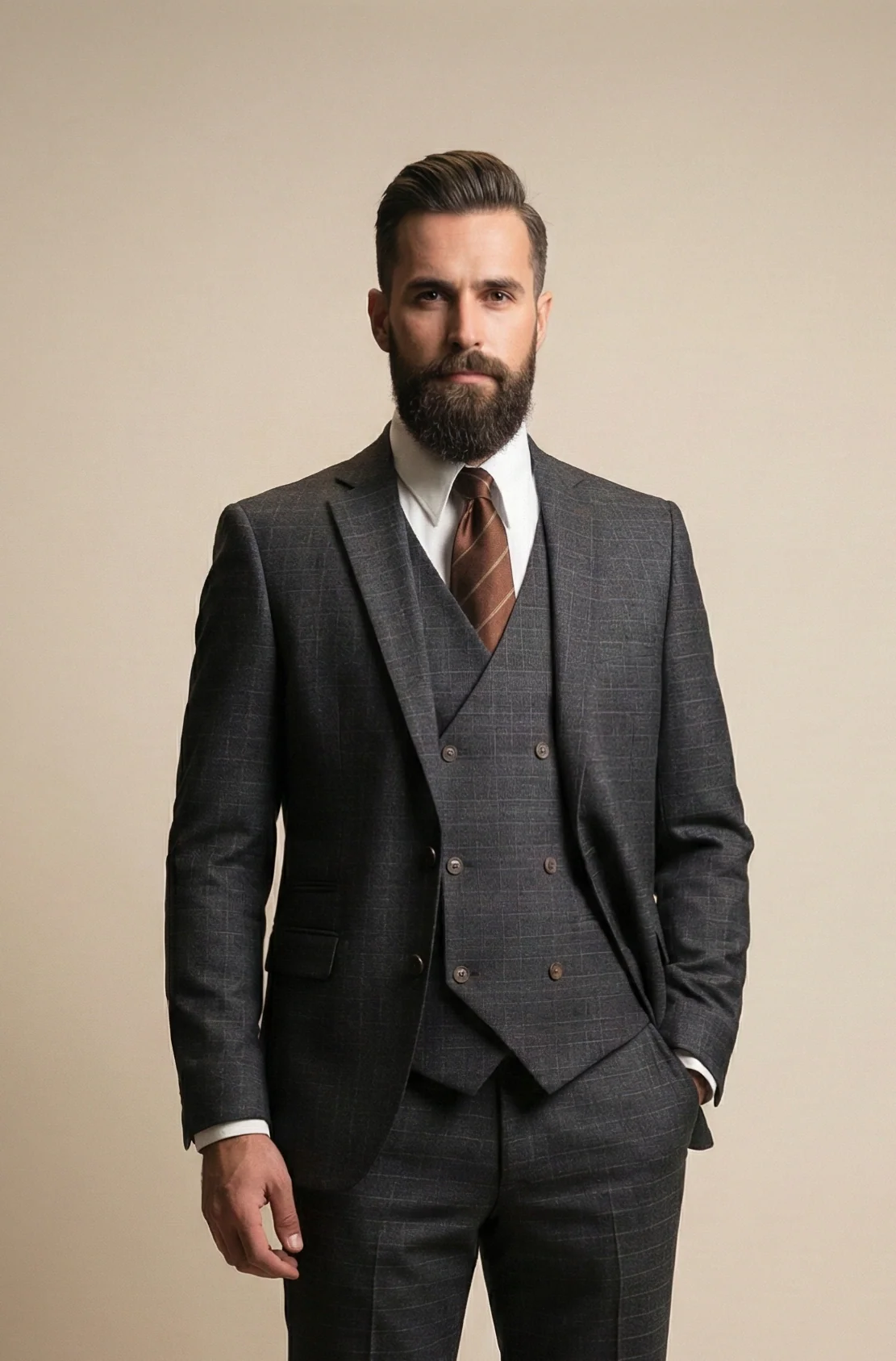 CASTLESON Phantom - Driedelig Herenpak Grey