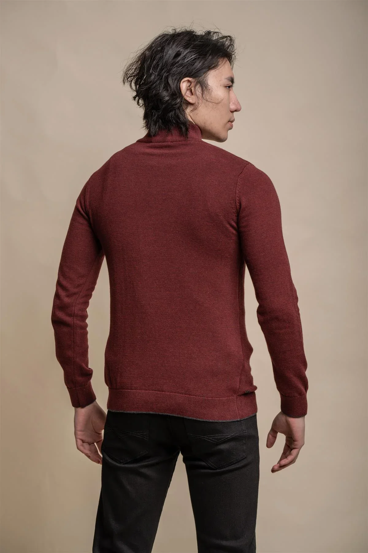 Kyle Wine Red - Pullover Heren met Rits - Cavani - Afbeelding 5