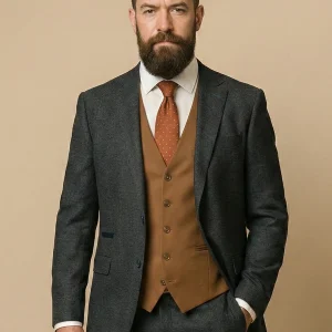 CASTLESON Marshal Olive - Driedelig Herenpak Mix and Match