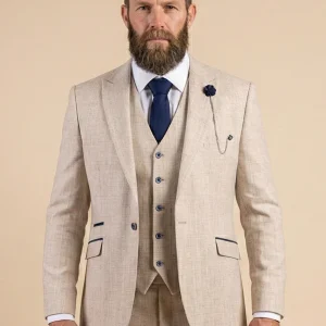 Heren kostuum beige - Cavani Caridi