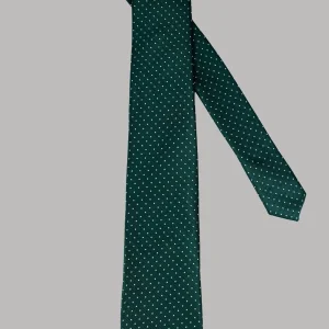 Stropdas set Olive green Dots - Cavani