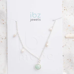 Single Bracelet Pearl Amazonite Silver/Aqua