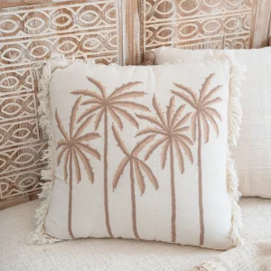 Pillow Palm Trees Ecru