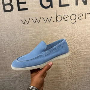 Slip-on Boat loafers - Sky Lichtblauw