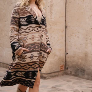 Long Fringe Jacket Spirit Brown