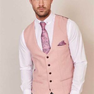 Kelvin Pink Gilet - Single Breasted