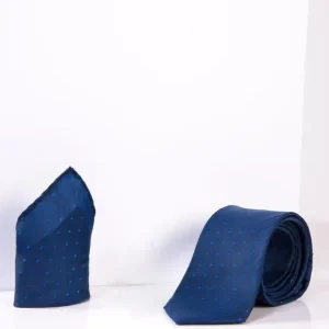 Marc Darcy Gentlemens set Blue dot stropdas met pochet