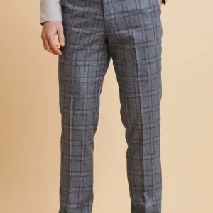Marc Darcy - Pantalon Abbott Blue Tweed Check