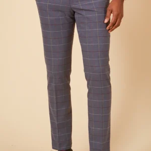 Marc Darcy - Pantalon Drake Sky Blue Ruitpatroon
