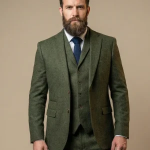 CASTLESON Chief - Heren pak Moss tweed