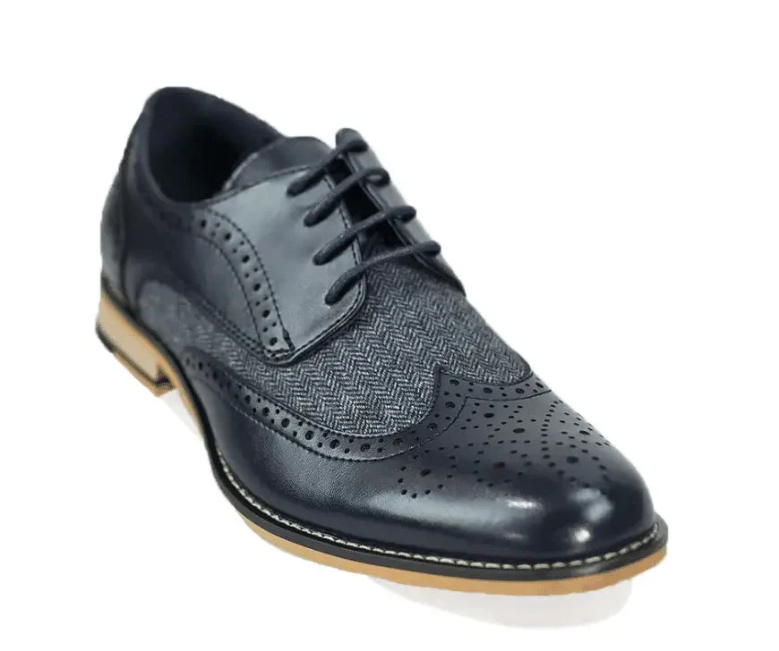 Navy blue tweed schoenen / Cavani Horatio Navy - Afbeelding 3