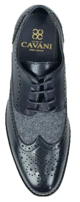 Navy blue tweed schoenen / Cavani Horatio Navy - Afbeelding 6