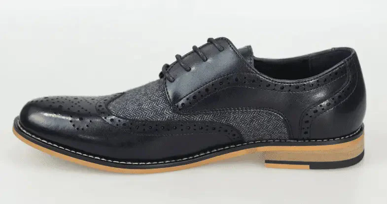 Navy blue tweed schoenen / Cavani Horatio Navy - Afbeelding 5