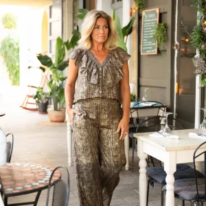 Pantalon Sparkle Taupe Gold