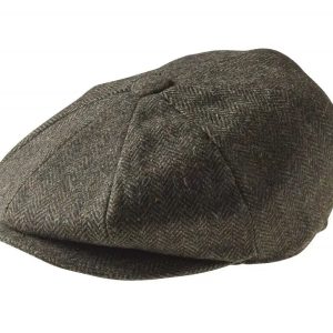 Melton Wool - Herringbone Green Cap