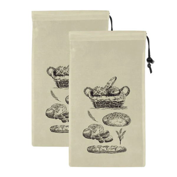 Quttin Broodzakken van Gerecycled Plastic - 2 Stuks - 25x45 cm