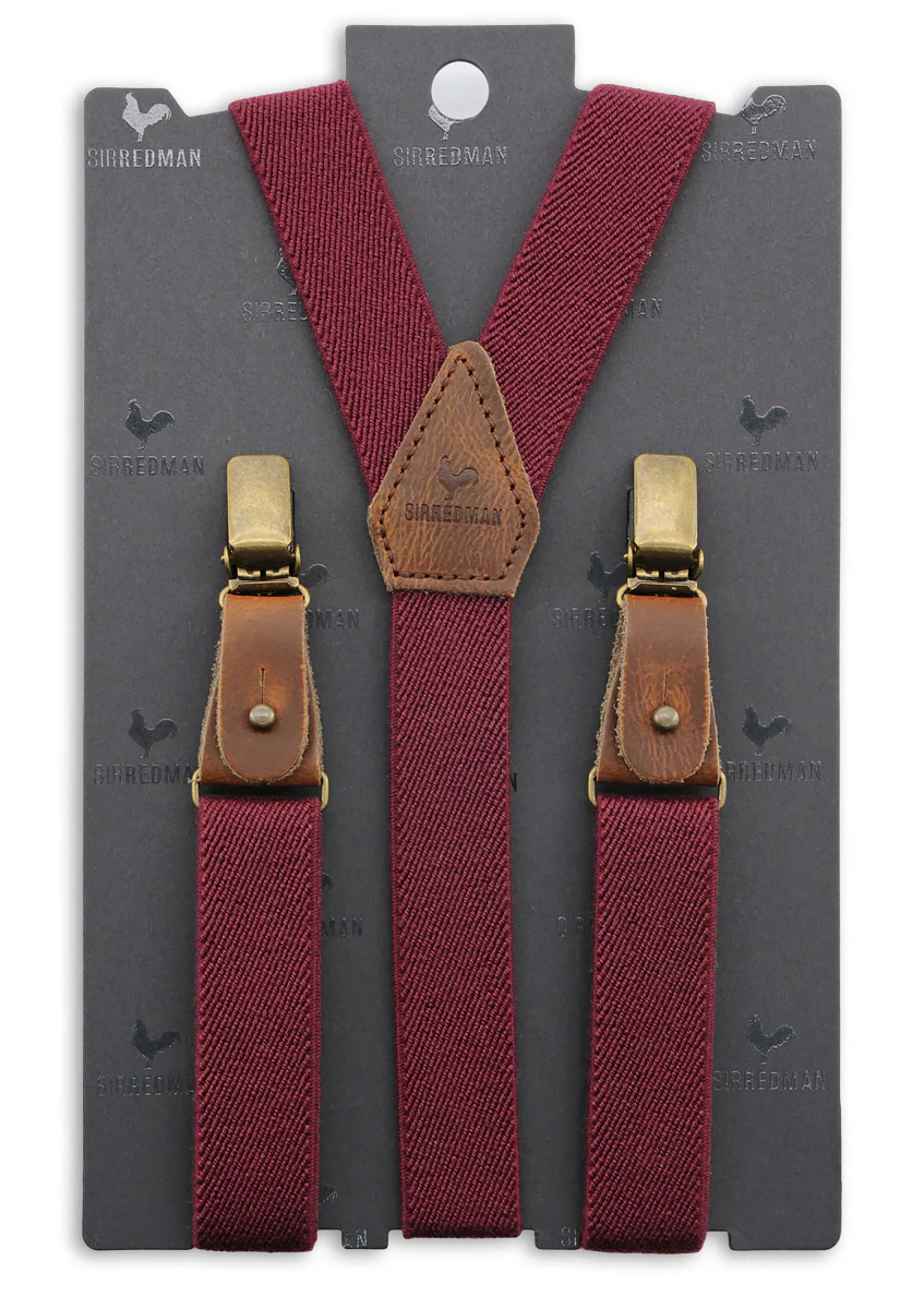 Luxe Bretels voor kinderen - Buck Burgundy - Afbeelding 3