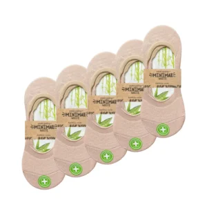 green-goose Bamboe Dames Footies - 5 paar - 85% Bamboe - Creme - Maat 35-39