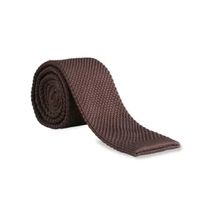 Stropdas bruin gebreid - Garrison Limited dark brown