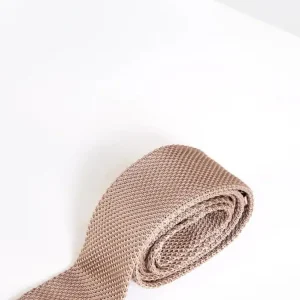 Stropdas Marc Darcy Beige Knitted