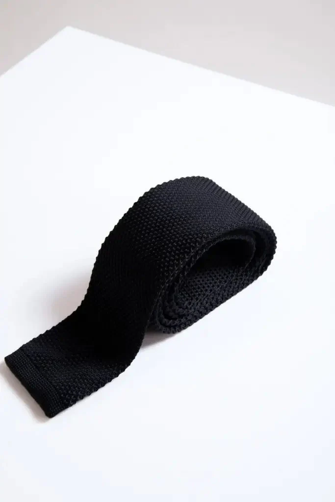 Stropdas Marc Darcy black knitted - Afbeelding 4