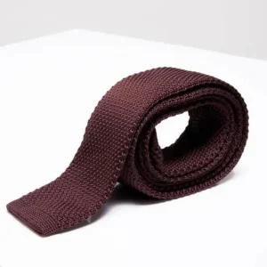 Stropdas Marc Darcy brown knitted