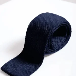 Stropdas Marc Darcy navy knitted