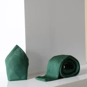 Stropdas Marc Darcy Olive Green Knitted