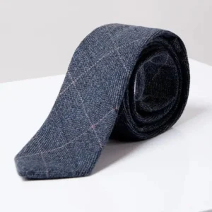 Stropdas Scott blue tweed check