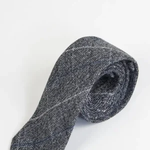 Stropdas Scott grey tweed check