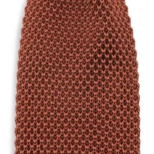 Stropdas Sir Redman roestbruin knitted tie