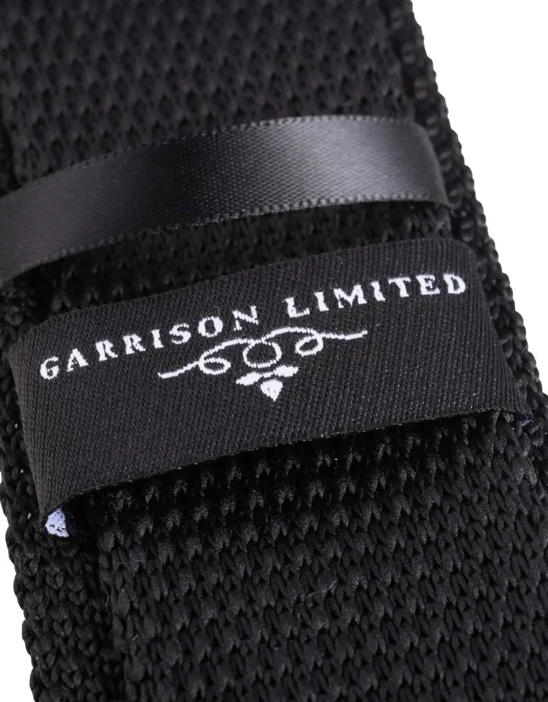 Stropdas zwart gebreid - Garrison Limited Black - Afbeelding 6