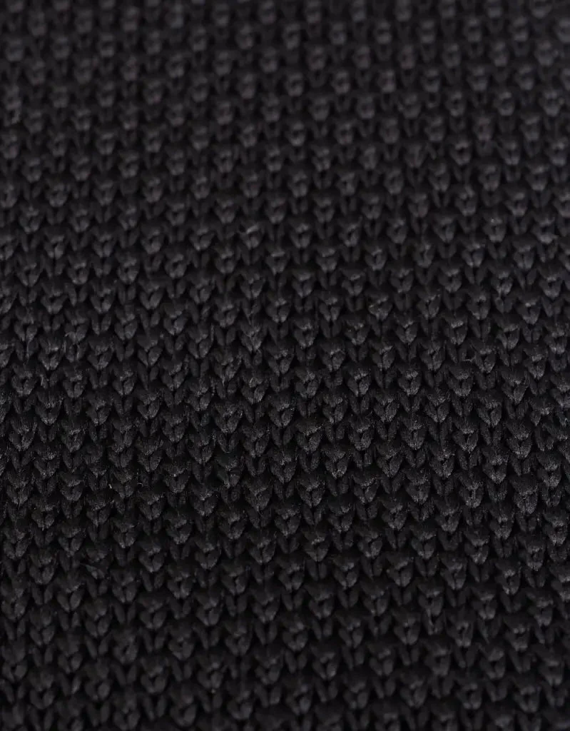 Stropdas zwart gebreid - Garrison Limited Black - Afbeelding 4