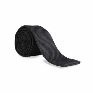 Stropdas zwart gebreid - Garrison Limited Black