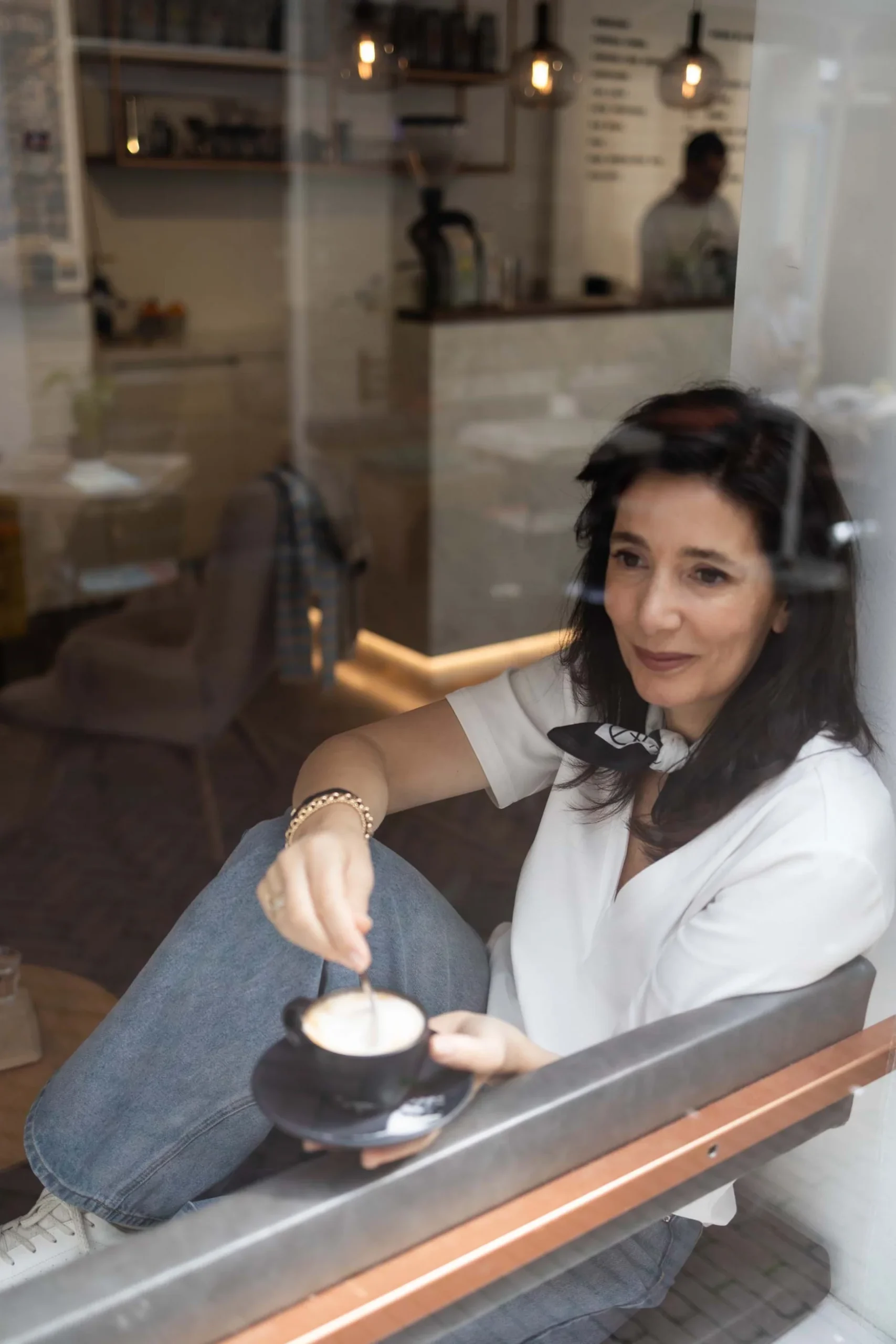 T-shirt Zack | Aímée the Label | Off-white - Afbeelding 5