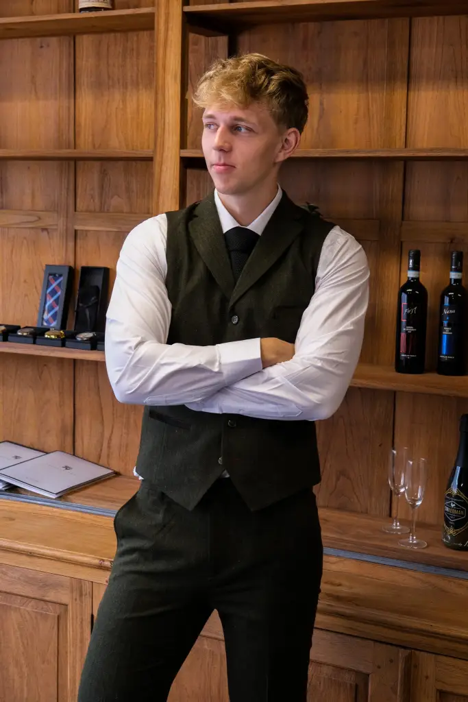 CASTLESON Chief - Heren pak Moss tweed - Afbeelding 6