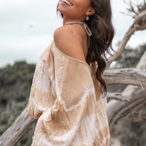 Top Mega Tie Dye Sand/ Beige