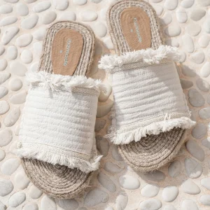 Slippers Garcia Fringe Ivoor