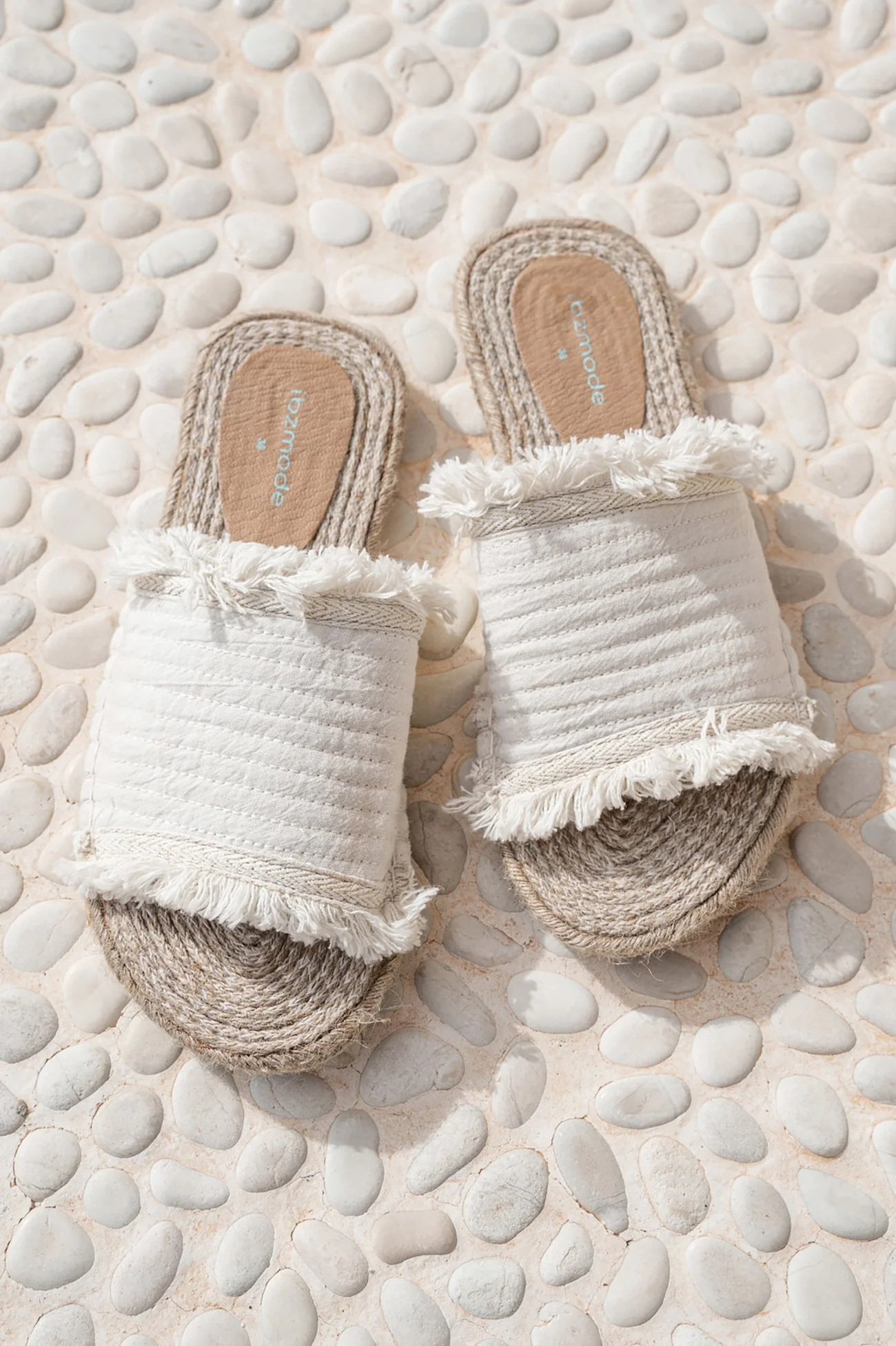 Slippers Garcia Fringe Ivoor - Afbeelding 2