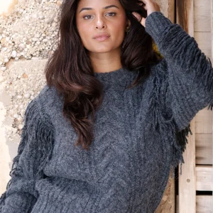 Fringe Pullover Dago Dark Grey
