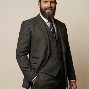 CASTLESON Chief - Driedelig Herenpak Grey